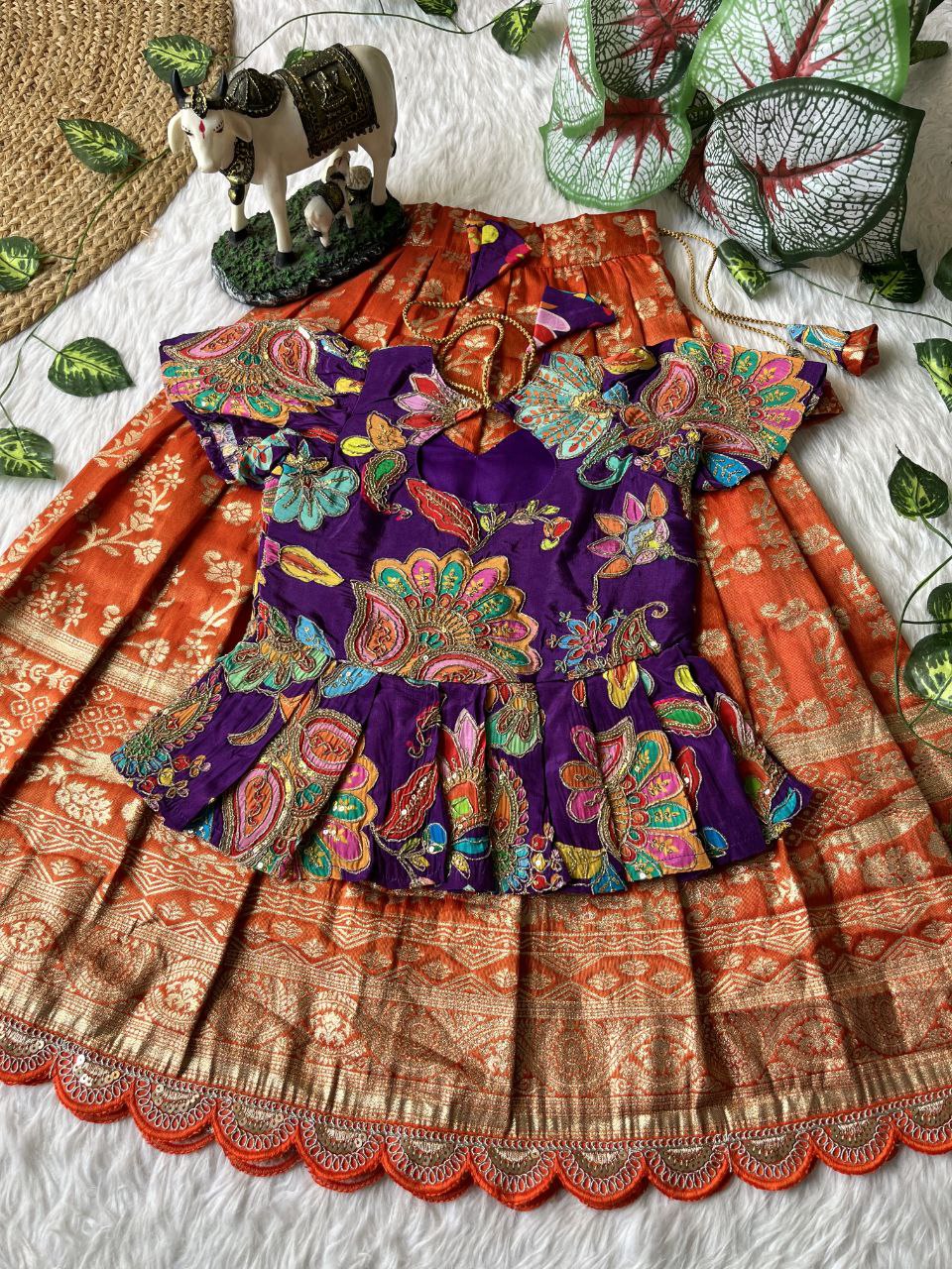 ❤️ Pattu Pavadai Royal Shine – Kids Traditional Set ❤️