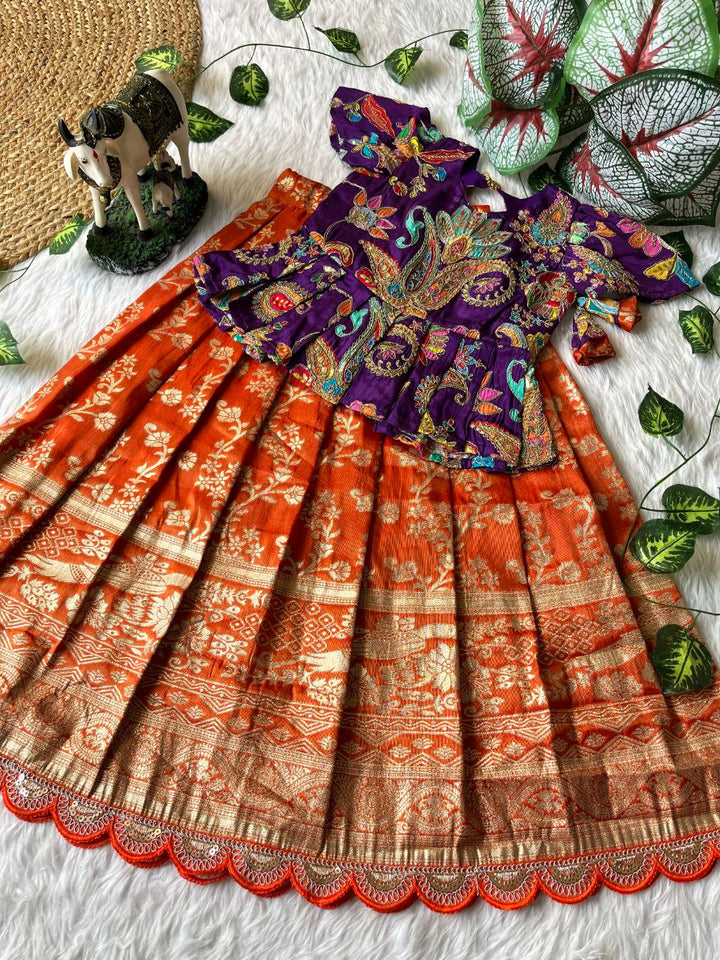 ❤️ Pattu Pavadai Royal Shine – Kids Traditional Set ❤️