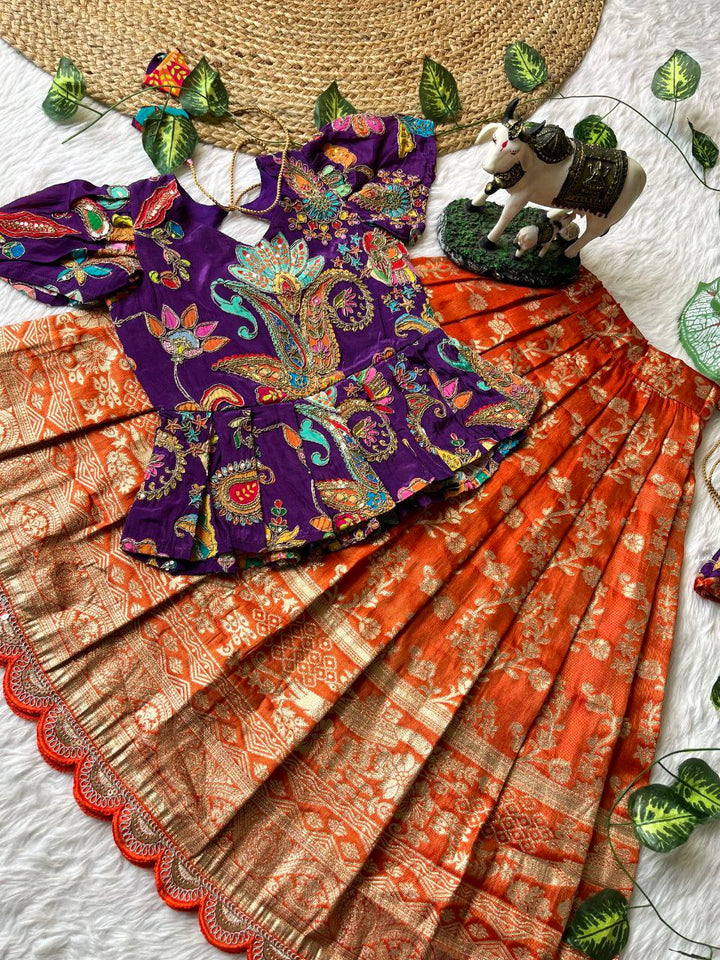 ❤️ Pattu Pavadai Royal Shine – Kids Traditional Set ❤️