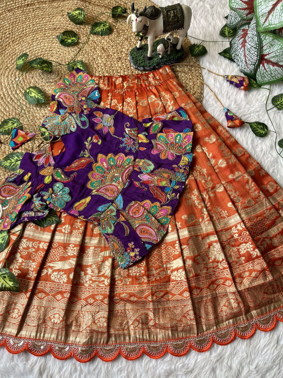 ❤️ Pattu Pavadai Royal Shine – Kids Traditional Set ❤️