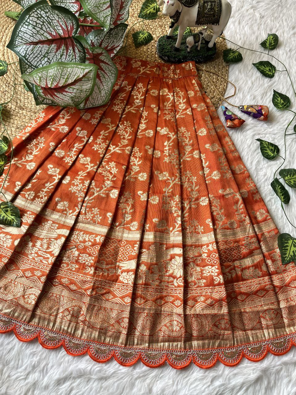 ❤️ Pattu Pavadai Royal Shine – Kids Traditional Set ❤️