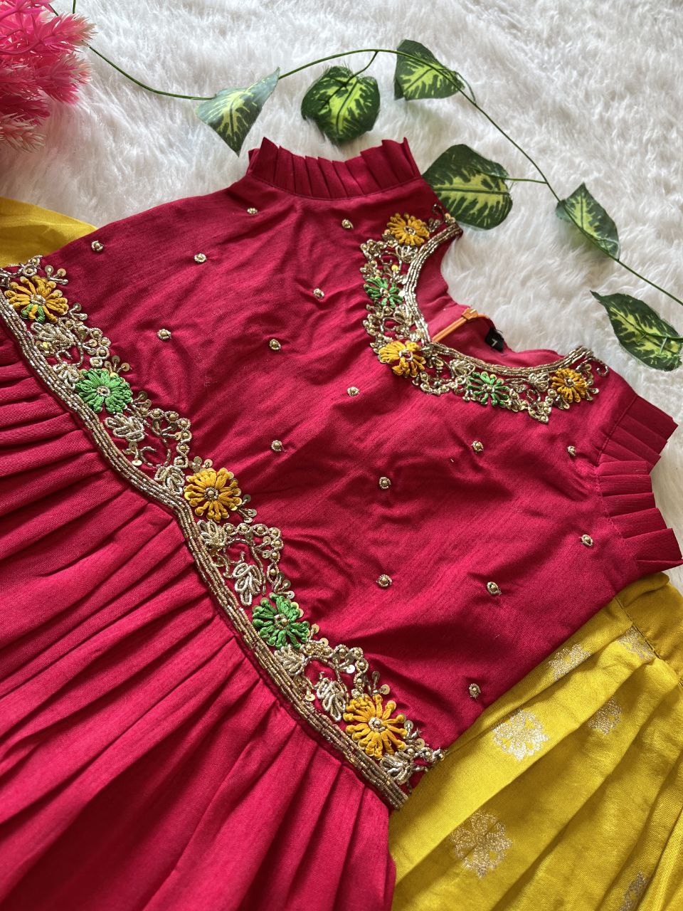 🐦 Bird Beauty Grace – Kids Designer Lehenga Set 🥰