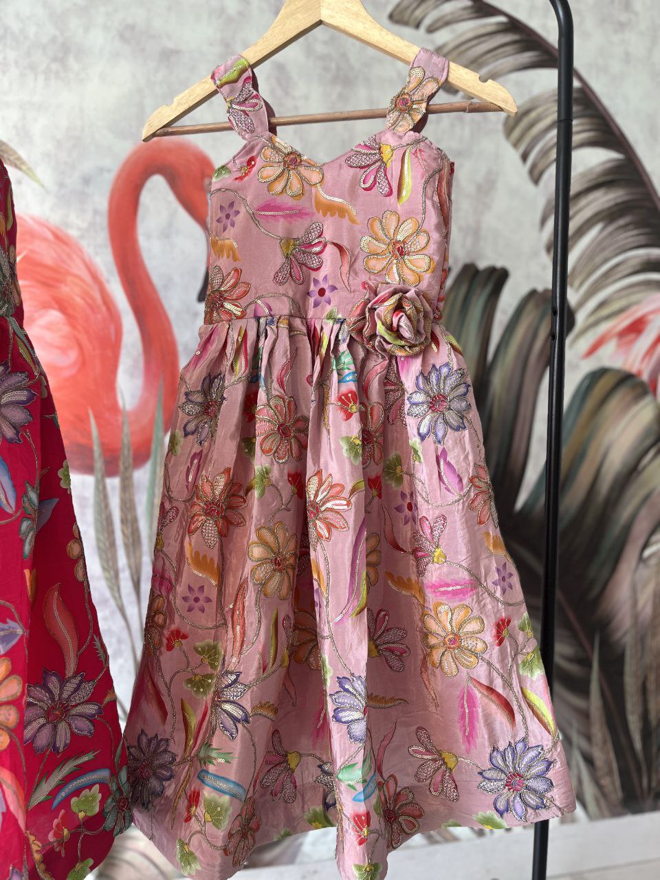 🌸 Floral Muse Charm – Kids Position Work Gown 🌸