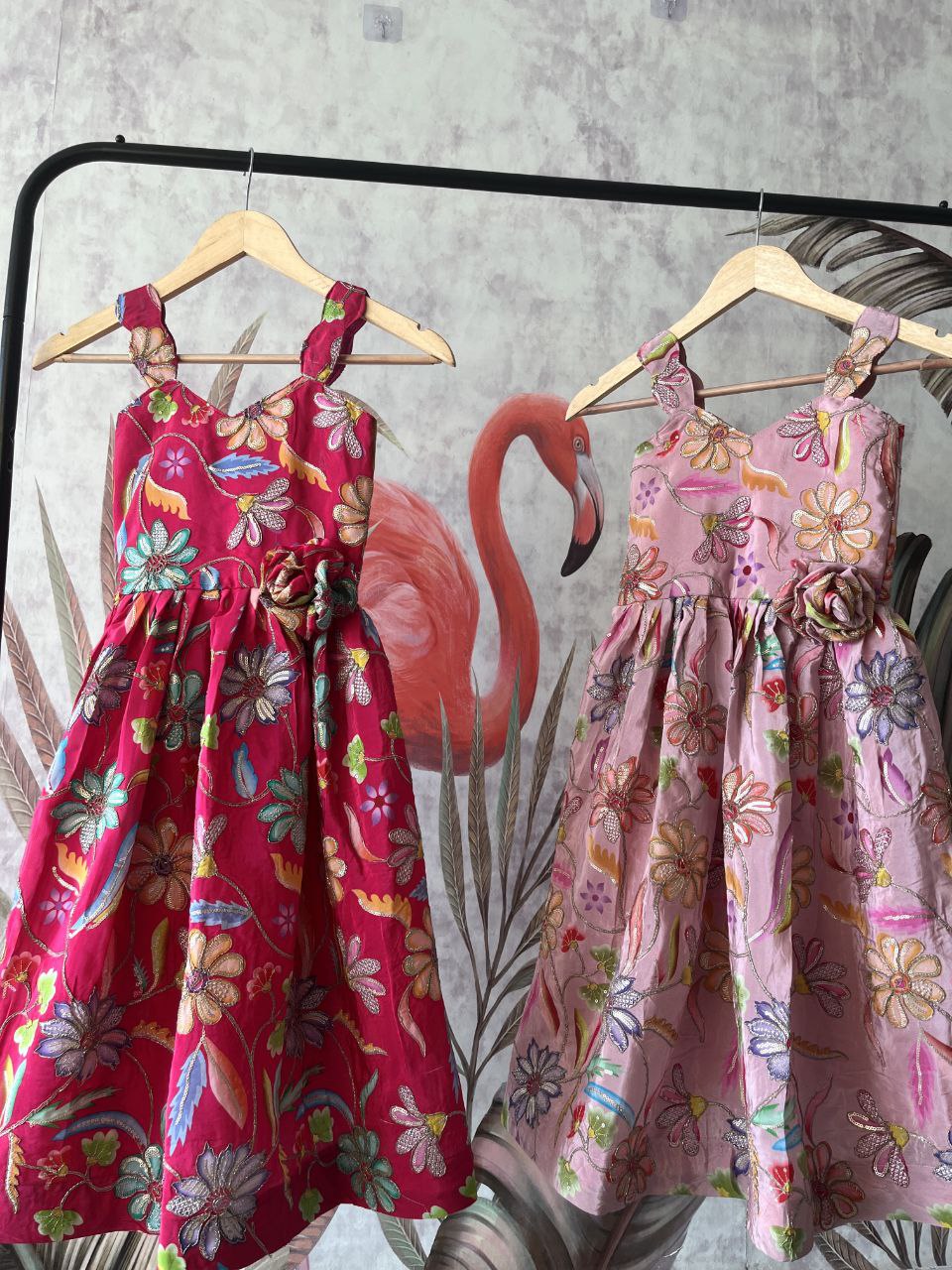 🌸 Floral Muse Charm – Kids Position Work Gown 🌸