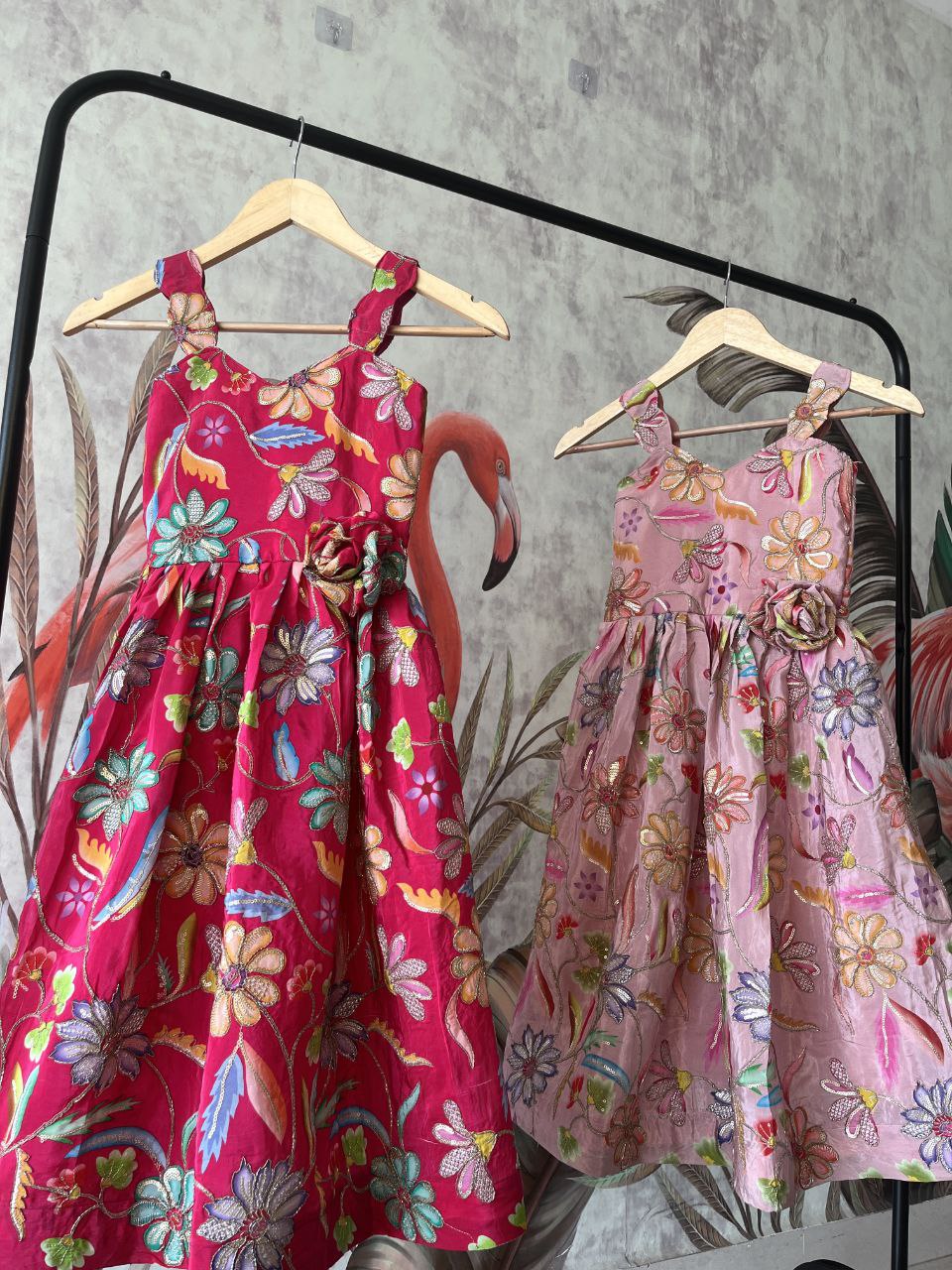 🌸 Floral Muse Charm – Kids Position Work Gown 🌸